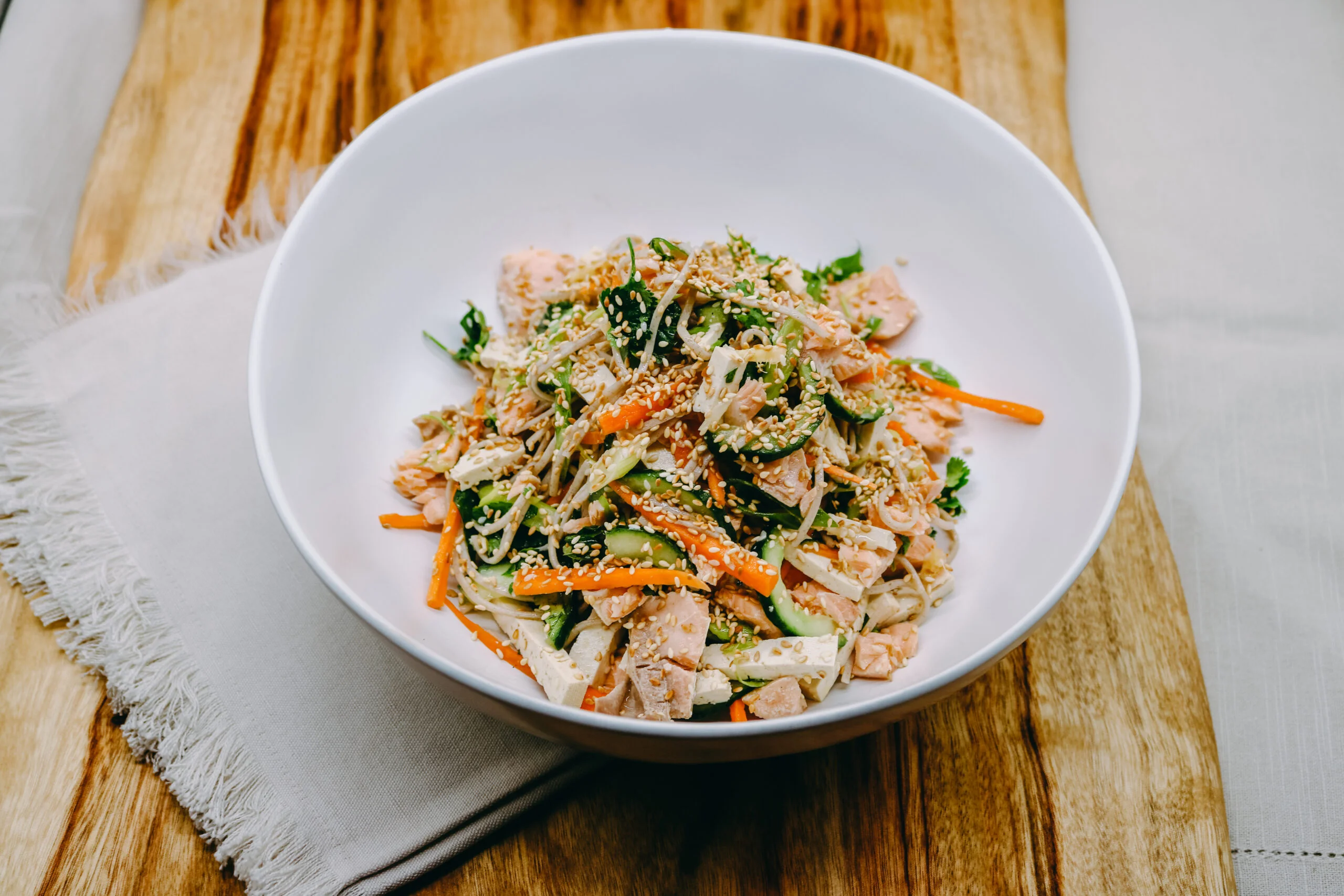 Asian Noodle Salad with Salmon